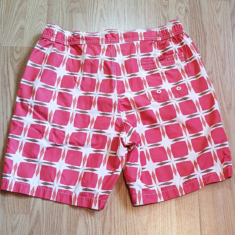 Tommy Bahama Relax Square Print Swim Suit Board Shorts